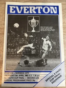 Everton Norwich City FA Youth Cup Final 5/4/1983 Goodison Park - Picture 1 of 2