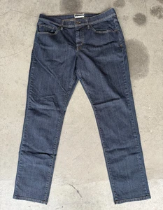Mens Sz 34 Travis Mathew Blue Denim Jeans Dark Wash Straight - Picture 1 of 8