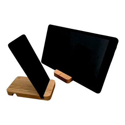 Tablet-Ständer Handyhalter Halter für Smartphone, iPad, Tablet-PC aus BAMBUSHOLZ - Bild 1 von 2
