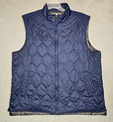 Chaleco acolchado resistente a la intemperie marca vintage cremallera completa - Para hombre 2XL - Azul Foto 1 de 4
