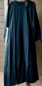 Abetteric Muslim Kleid Abaya 2X Modest Langarm Maxi Grün - Bild 1 von 3