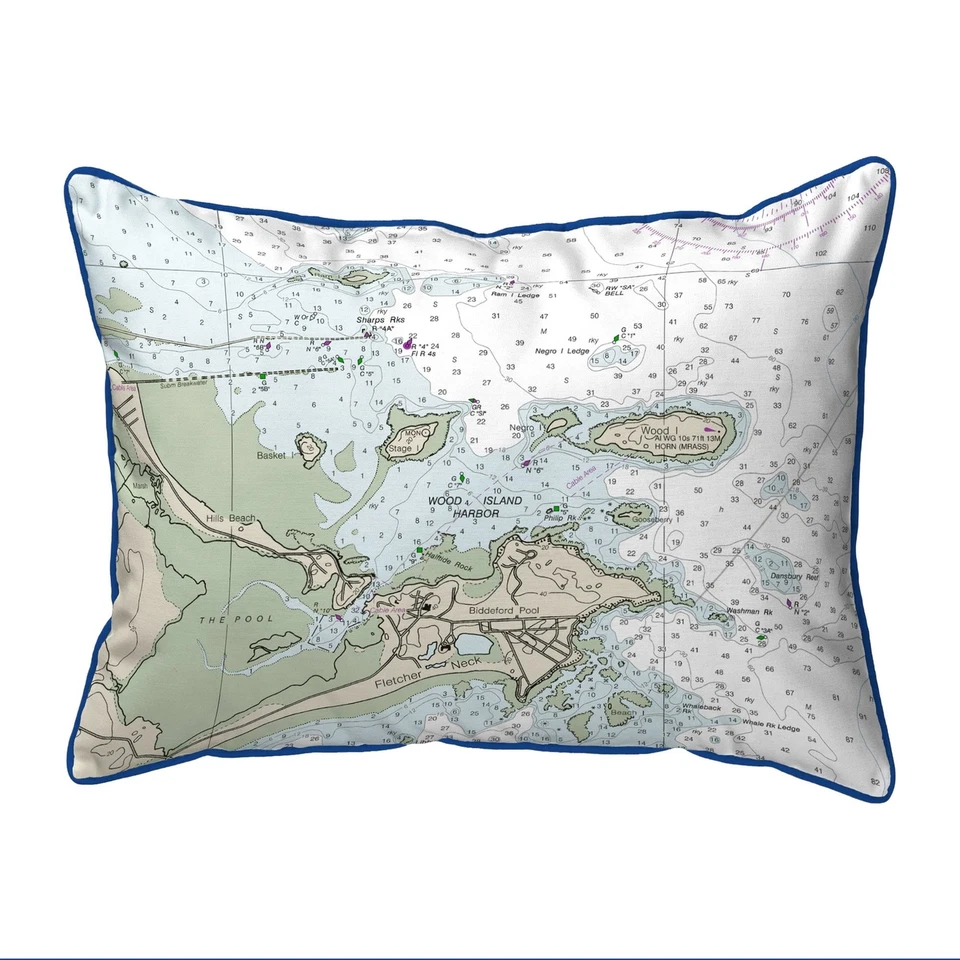 Almohada mapa piscina Biddleford 16x20 - decoración grande con cable Foto 1 de 1