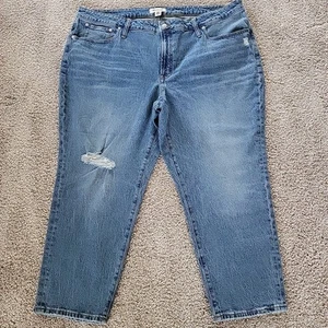 Pantalones de mezclilla Madewell para mujer 24 W tiro medio perfectos vintage desgastados nuevos con etiquetas - Imagen 1 de 8