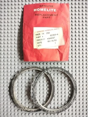 (CANTIDAD 2) OEM GENUINO NUEVO STOCK ANTIGUO HOMELITE 62363A / UP06427 JUNTA 120TP31 BOMBA Foto 1 de 3