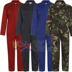 Childrens Kids Boilersuit Heavy Duty Fasten Front Coverall Overall Workwear Boys - Picture 1 of 10