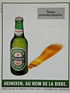 PUBLICITÉ DE PRESSE 2011 HEINEKEN AU NOM DE LA BIERE - SANS COMMENTAIRE - Picture 1 of 1