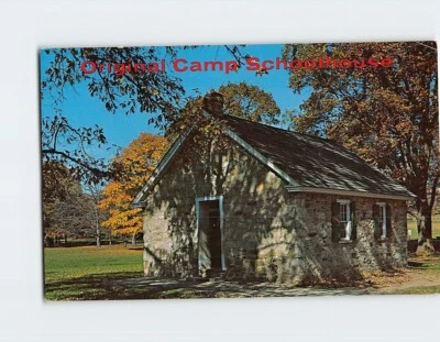 Postcard Original Camp Schoolhouse Valley Forge Pennsylvania USA - Image 1 of 2