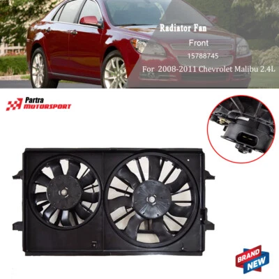Ventilador condensador radiador AC compatível com 2008 2009 2010 2011 Chevrolet Malibu 2.4L l4 - Imagem 1 de 4