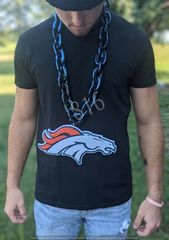 Denver Broncos Fan Chain, Giant Necklace Licensed NFL Cover