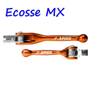 KTM SX125 SX150 2016-2022 APICO Set leva freno frizione flessibile arancione XCW125 150 - Foto 1 di 1