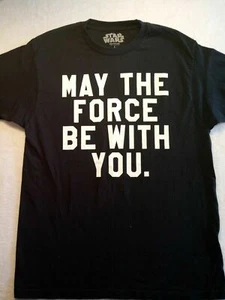 Star Wars “May The Force Be With You” Shirt Mens Large Black Bin 6 - Picture 1 of 4