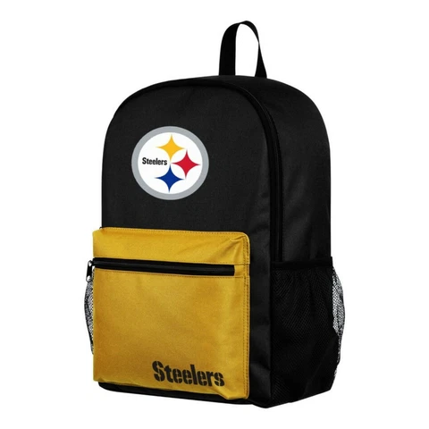 NFL Pittsburgh Steelers Two Tone Backpack with Team Logo Cover