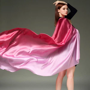 Colorful Gradient Women Silk Scarf Shawl Belly Dance Waving Scarf Veil 100*190cm - Picture 1 of 27