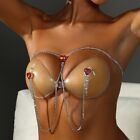 Women Rhinestone Necklace Nipple chain Sexy Jewelry Body Chain bar bikini