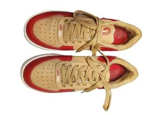 Rare Women's Akademiks Red and Tan Leather Sneakers Size 9 - Picture 1 of 5