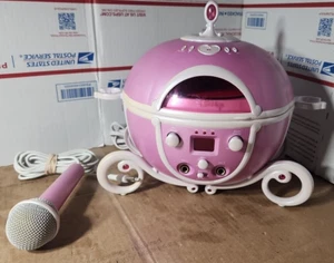 Disney Sing Along Cenicienta CD Boom Box Rosa con 1 Micrófono y 1 Disco Probado - Imagen 1 de 9