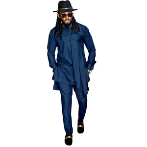 SEA&ALP Men's Fashion Clothes African Shirt and Pant Suit Dashiki Long Sleeve... - Picture 1 of 6