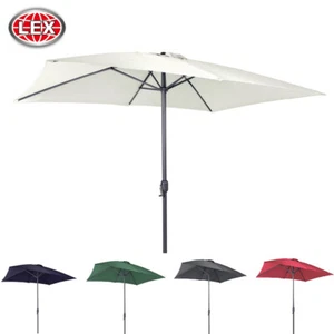 Alu Sonnenschirm 300x200 cm UV30+ rechteckig Kurbelschirm Gartenschirm Farbwahl - Bild 1 von 11