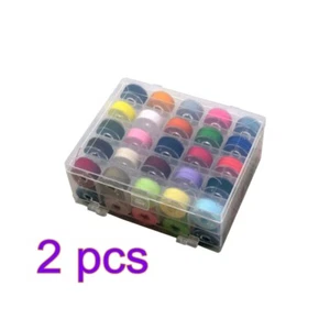 72 Grids Sewing Bobbin Thread Sewing Thread Bobbins Bobbin Case Grid Storage Box - Picture 1 of 12