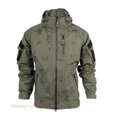 Tactical Hoodie Coat Desert Camouflage Multifunctional Military Jacket Mens Top - Image 1 of 4