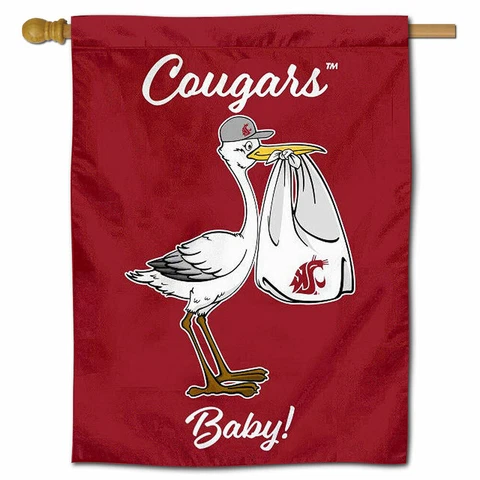 Washington State University New Baby Gift Decorative House Flag Cover