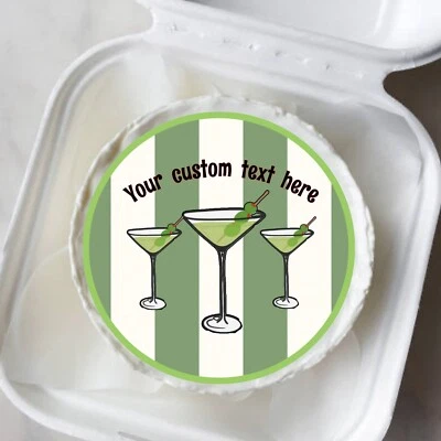 Papel Comestible Martini Personalizado A Tini Bit Imagen Comestible Antigua, Hoja de Glaseado, SIN CORTAR  Foto 1 de 3