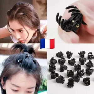6 MINI PETITES PINCES CRABE BARETTE CHEVEUX noir 1.5 CM coiffure accessoire fr - Imagen 1 de 4