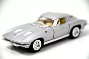 Kinsmart 5" 1963 Chevy Chevrolet Corvette Stingray Diecast Model Toy 1:36 Silver - Picture 1 of 4