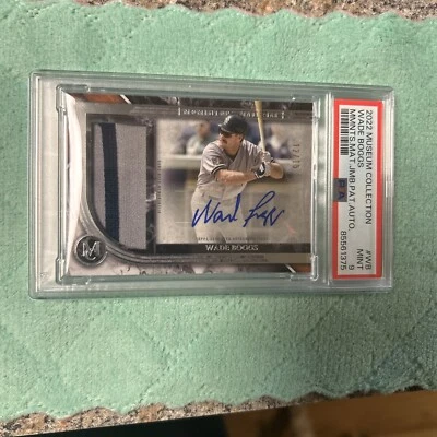 2022 Topps Museum Momentous Material Jumbo Patch Autograph WADE BOGGS /15 psa9🔥 - Image 1 of 4