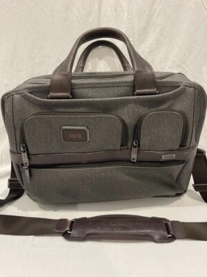 Tumi Alpha Expandable Organizer Laptop Briefcase Large - Gray - Image 1 of 3