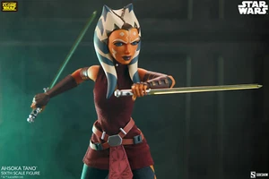 STAR WARS / CLONE WARS~AHSOKA TANO~ANIMATED SIXTH SCALE FIGURE~SIDESHOW~MIBS - Picture 1 of 13