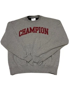 Vintage Champion Spell Out Logo Pullover Rundhals Sweatshirt Gr. M - Bild 1 von 6