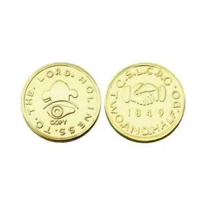 Moneta d'oro M4 $2,50 dollari fatta a mano mormone un momento nel tempo LDS CTR - Foto 1 di 9