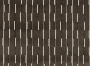 Zinc Textiles Cut Velvet Stripe Upholstery Fabric- Saxby Mocha 3.65 yd Z151/01 - Picture 1 of 2