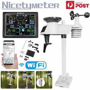 NICETYMETER Wireless Weather Station WiFi Rain Gauge Solar Sensor Indoor Outdoor - Picture 1 of 14