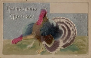 Erntedankgrüße Türkei geteilter Rücken Postkarte 1909 geprägt deutsche Herstellung - Bild 1 von 2
