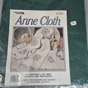 Leisure Arts 11654 Anne Cloth Afghan 18 Count Bayberry Green 1-1/4 Yard X 58 NEW - Picture 1 of 3
