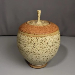 Jonathan Kaplan 1984 Signed Studio Pottery Stoneware Lidded Jar 8.5” Vintage - Picture 1 of 20