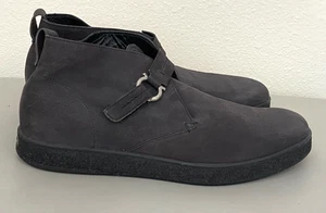 SALVATORE FERRAGAMO Nubuk Monk Strap Stiefeletten Herren US 9 D - Dunkelgrau RAR - Bild 1 von 10