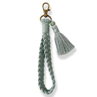 XGALBLA Llavero Macramé Suave Boho Hecho a Mano Pulsera Borla - Verde Guisante Foto 1 de 4