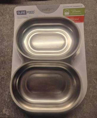 SUREFEED Schalen x2 Edelstahl NEU& OVP/ 2x Kunststoff grün für Mikrochip Automat - Bild 1 von 3