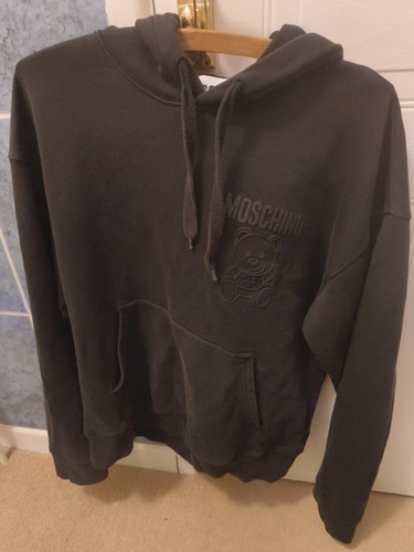 Felpa con cappuccio Moschino nera orsacchiotto taglia M