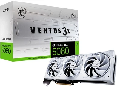 MSI VENTUS GEFORCE RTX 5080 16G 3X OC WHITE scheda video NVIDIA 16 GB GDDR7 - Immagine 1 di 4