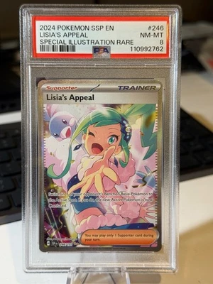 2024 Pokemon Surging Sparks #246 Lisia's Appeal Special Illustration Rare PSA 8 - Image 1 of 2
