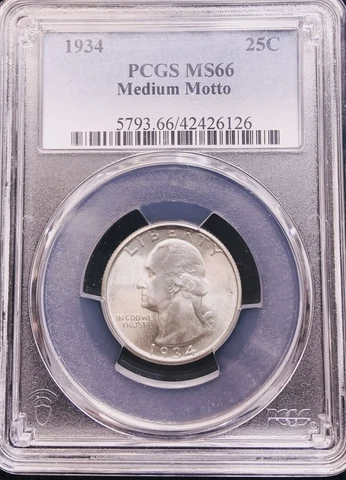 1934 Washington Quarter PCGS MS66 Cover
