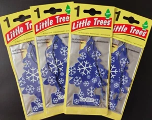 set of 4 Little Trees Car Hanging Air Freshener Discontinued Scent Ice Blue - Picture 1 of 2