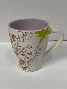 Taza de café Starbucks Floral Butterly Vintage 12 oz 2007 rosa y blanco primavera - Imagen 1 de 5