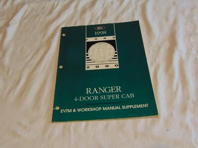 Ford Ranger 1998 camioneta pickup supercabina de 4 puertas manual de servicio cableado complementario Foto 1 de 3