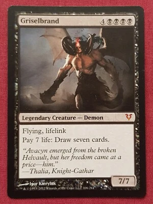 Magic The Gathering AVACYN RESTORED GRISELBRAND black card MTG - Image 1 of 2