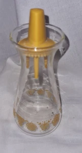Scuotitore ricambio singolo vintage vetro Pyrex farfalla oro motivo fiori - Foto 1 di 3